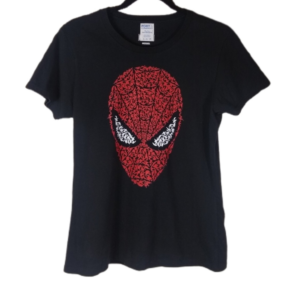 Marvel Comics Spiderman Short Sleeve T-shirt Black and Red Women’s Size Small